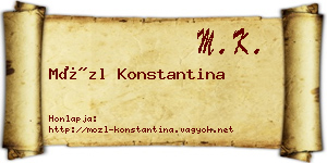 Mözl Konstantina névjegykártya
